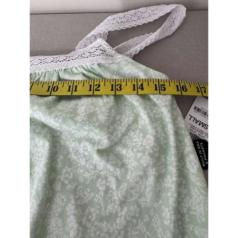 Charter Club Intimates‎ Nightgown Butterfly Paisley Green XS NEW